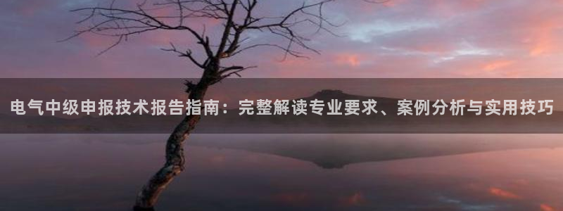 凯发k8娱乐注册登录：电气中级申报技术报告指南：完