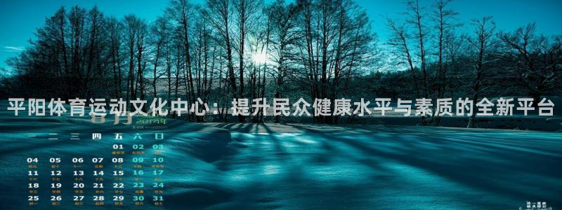 xc体育：平阳体育运动文化中心：提升民众健康水平与素质的全新平台